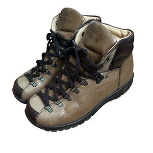 Finn Comfort Germany Garmisch Chukka Lace Up Boots Brown Leather Size 7 LIKE NEW